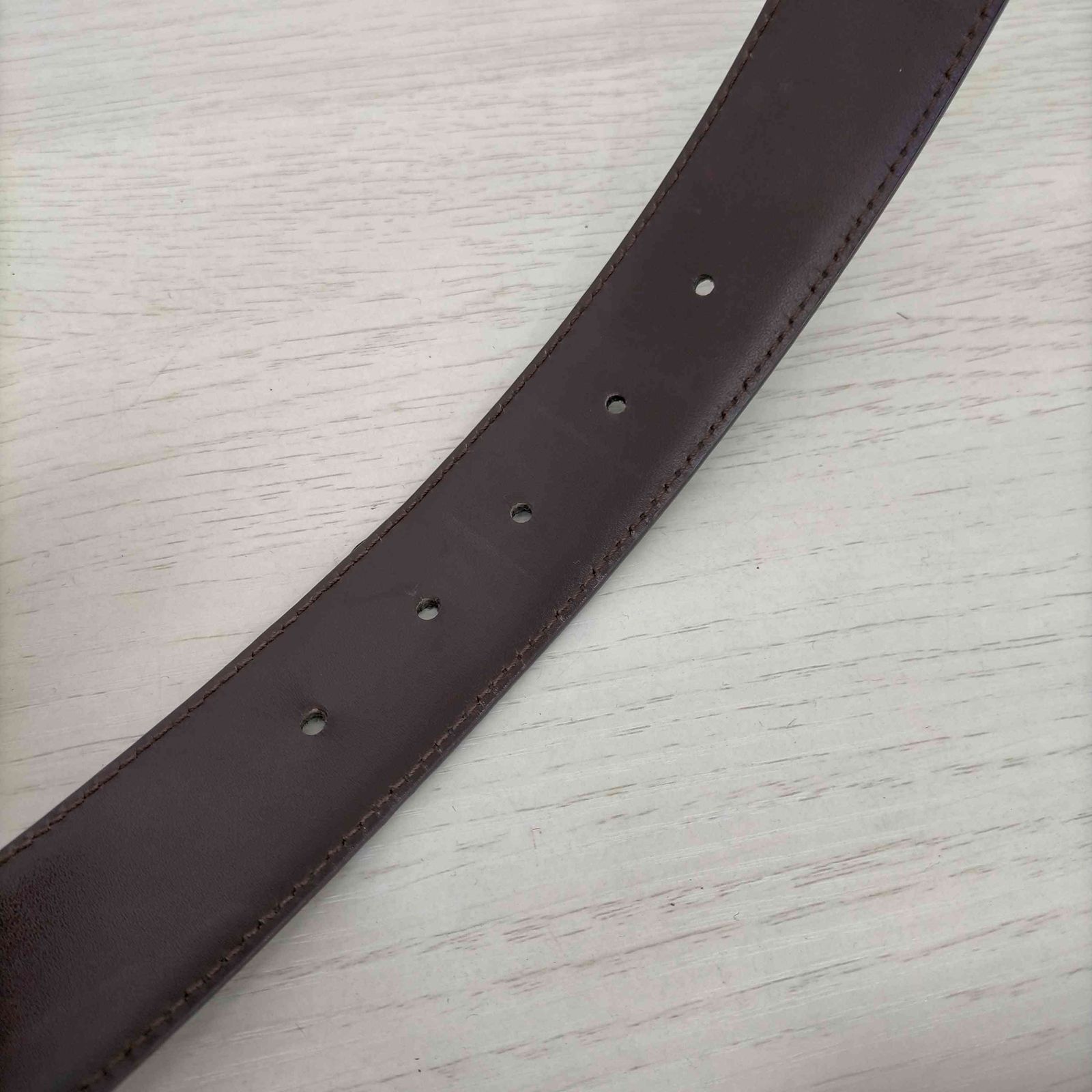 Salvatore Ferragamo ロゴ刻印 バックル レザーベルト Salvatore Ferragamo Men's Gunmetal Gancini Logo Buckle