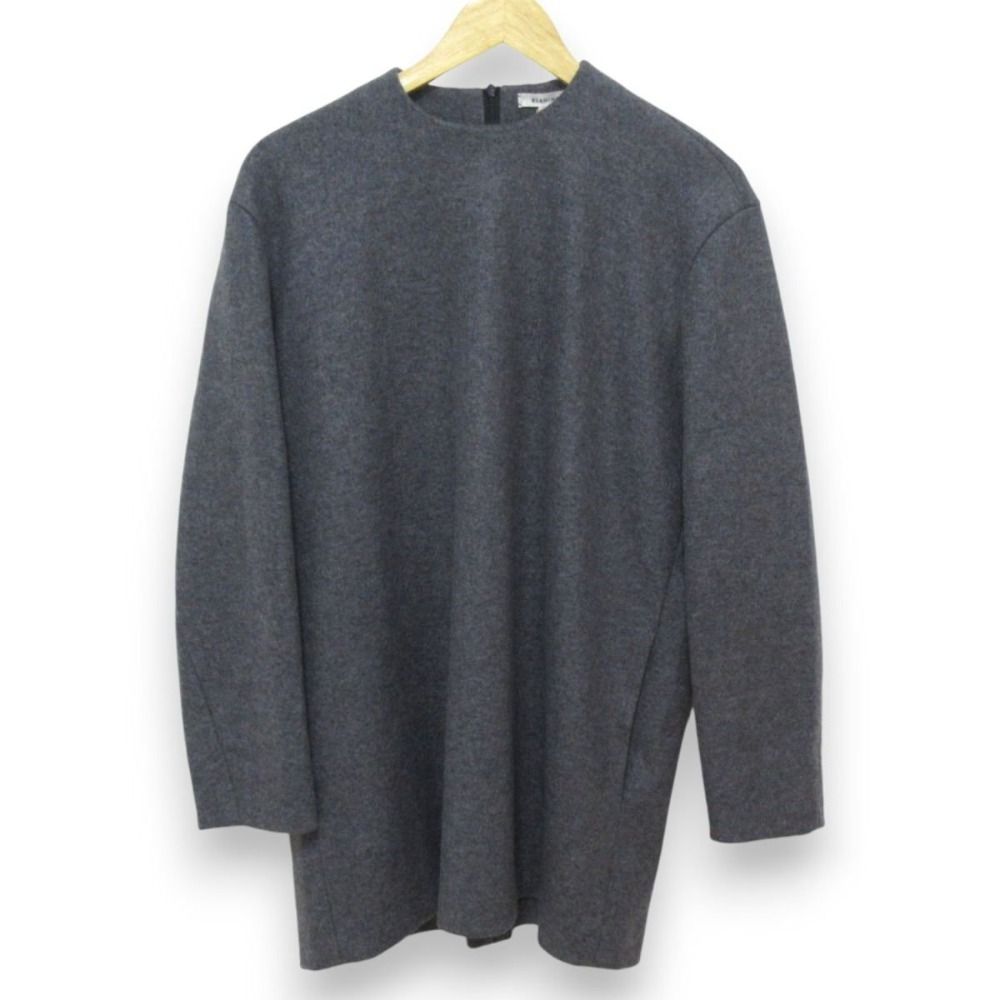 新品同様 BLAMINK ブラミンク R WO JERSEY NOCL クルーネック 長袖 プルオーバー カットソー 7921-299-0194 サイズ36 グレー レディース 古着 中古 BLAMINK 新品同様 ブラミンク R WO JERSEY NOCL クルーネック