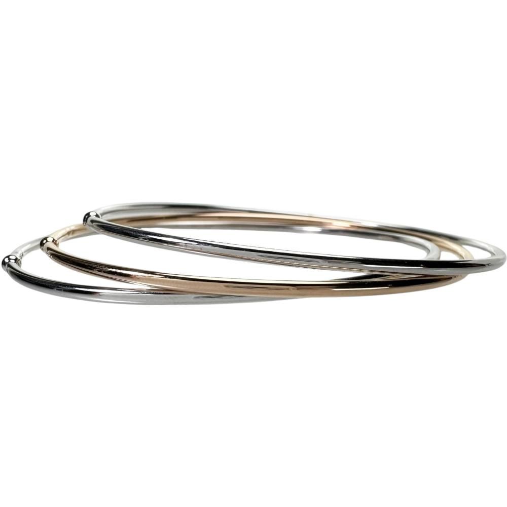 GSTV k18wg バングル K18WG 3個セット GSTV K18WG/PG/YGオールドマイン