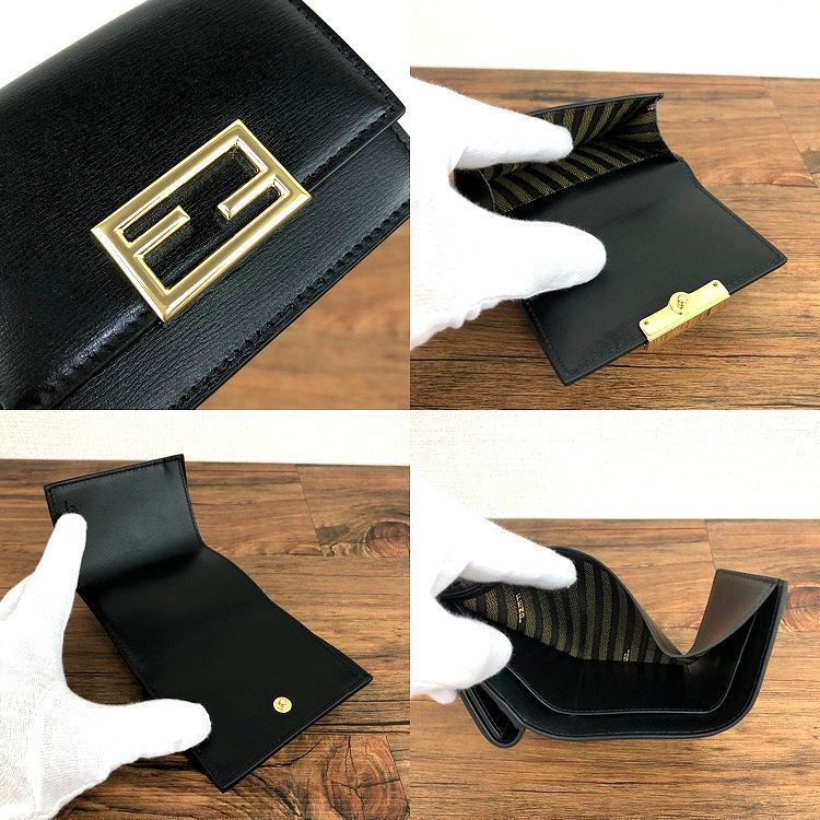 好きに 未使用品 FENDI 三つ折り財布 8M0395 ブラック 374 ad-naturam.fr