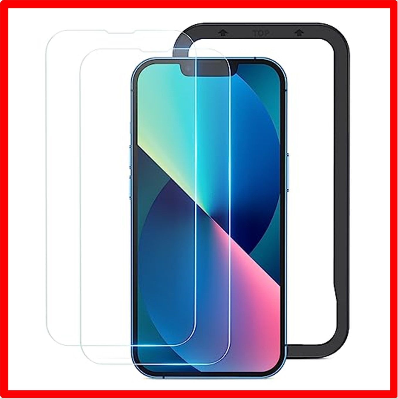 【送料無料 】 NIMASO ガラスフィルム iPhone 13 Pro / iPhone13 / iPhone14 用 保護フィルム 気泡なし 繰り返し使用で