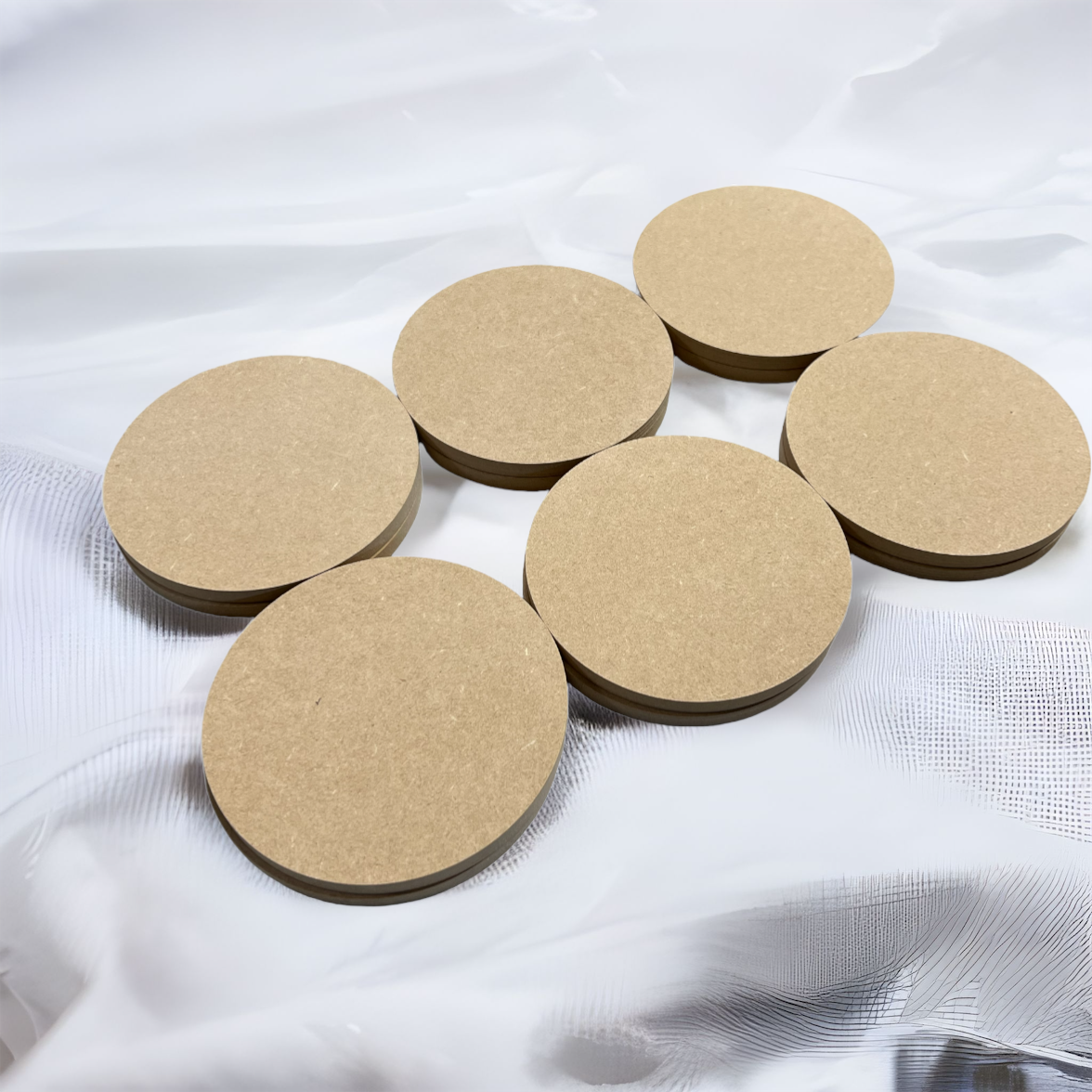 mdf 木材 円形 diy 直径102(㎜) 12個セット MDF-025