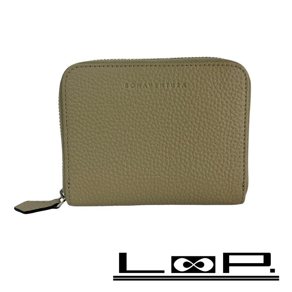 □新同□ ボナベンチュラ コンパクト 財布 コインケース 購入 小銭入れ ラウンドファスナー レザー