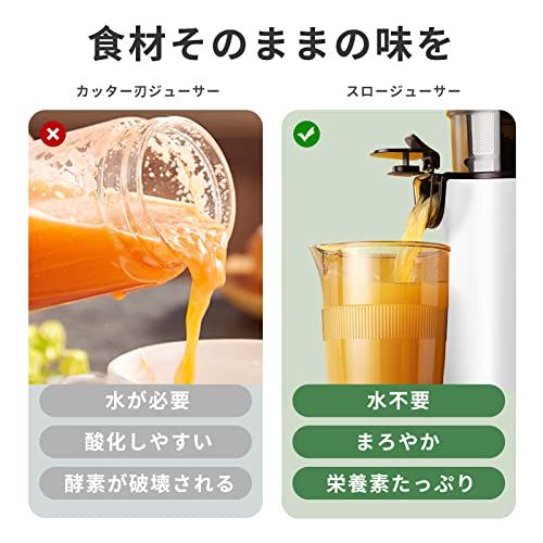 アセキ ジューサー スロージューサー 搾りカス分離 低速回転 小型 