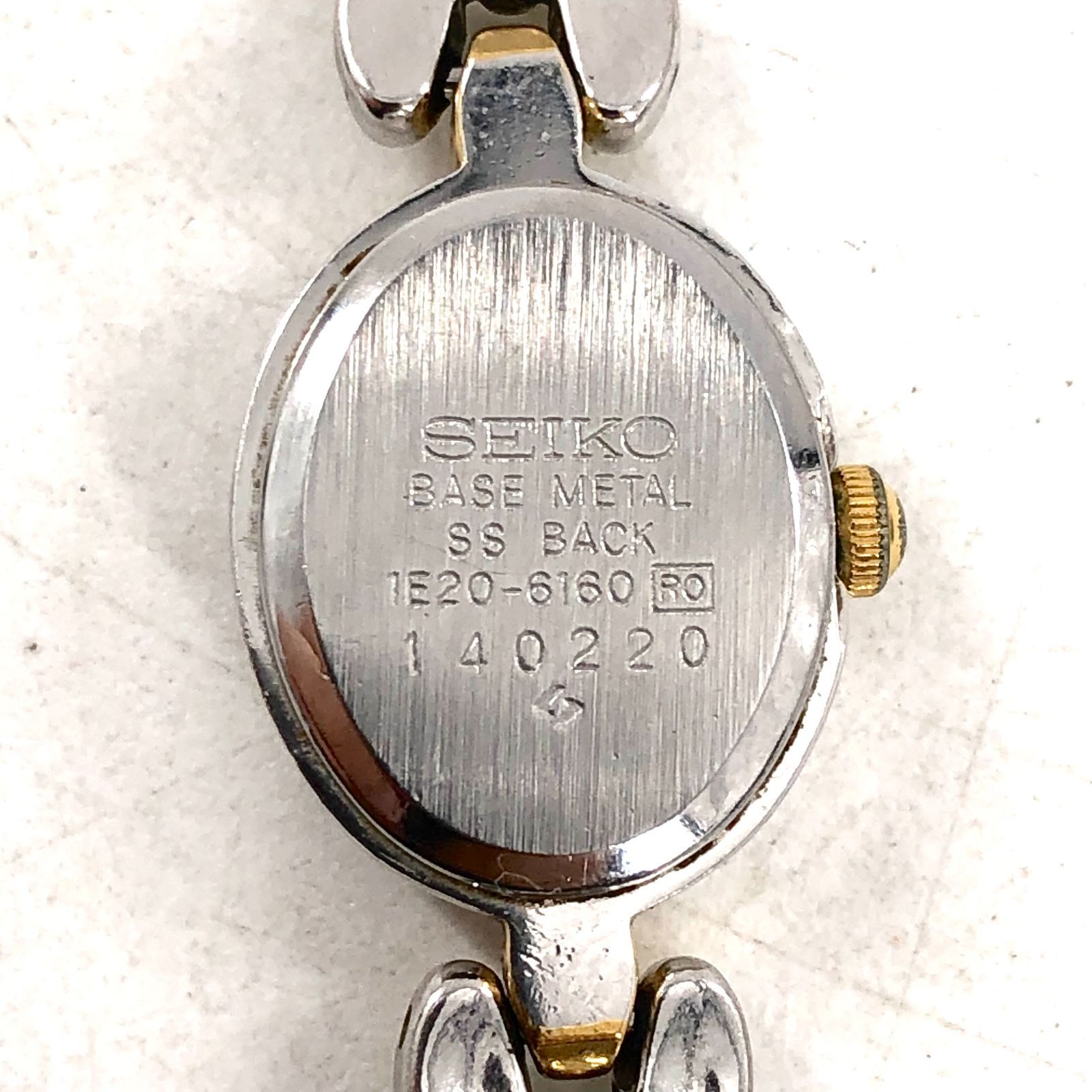 SEIKO セイコー 1E20-6160 SS/QZ ホワイト文字盤 レディース