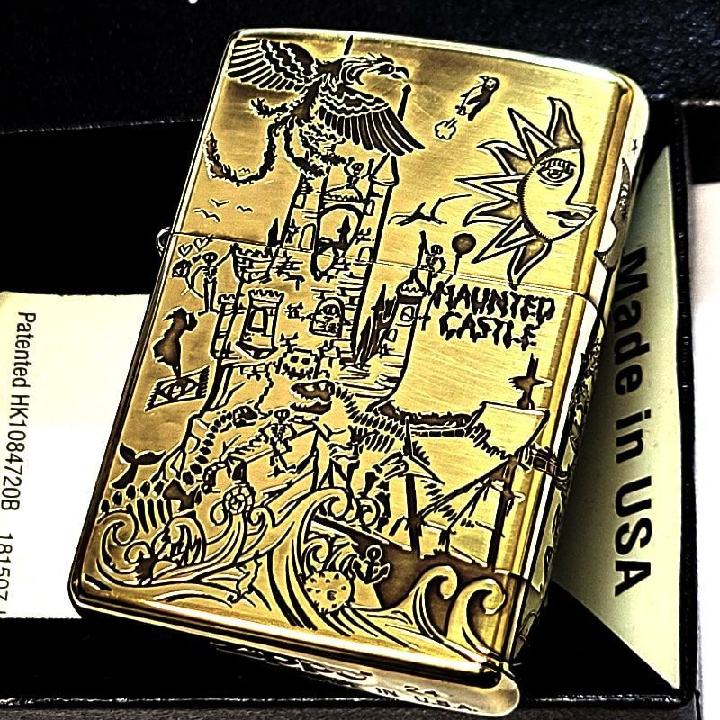 ZIPPO ライター ユーズド加工 HAUNTED CASTLE ジッポ 幽霊 お城