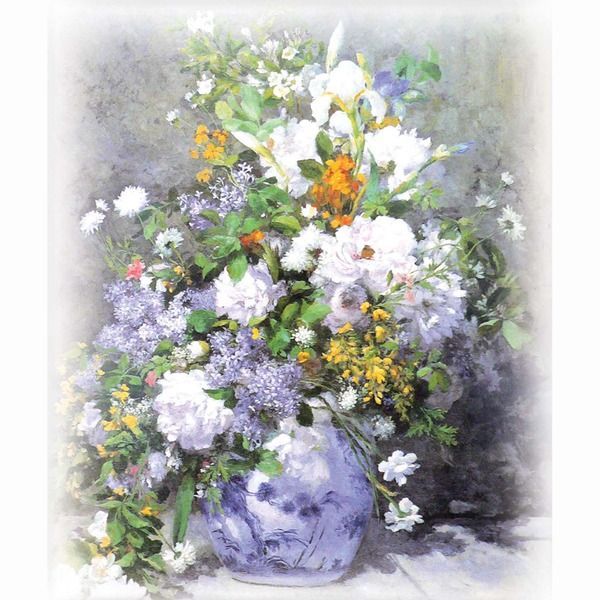 名画額縁/フレームセット 【F6AS】 ルノワール 「花瓶の花」 477