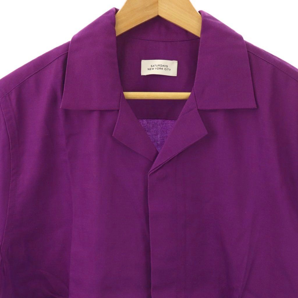 【美品】saturdays nyc 半袖シャツ　レースシャツ Saturdays NYC シャツ Dot Open Collar S/S Shirt メンズ