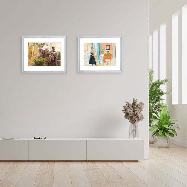 C. Larsson カールラーション フレーム付レプリカ絵画＆ガラス版