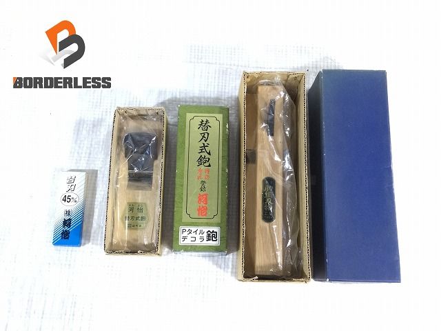 ♥品 鉋 カンナ 東京 助網刃物 五徳鉋 68mm デコラ鉋 河怡 Pタイル 45mm 替刃付 大工道具 108607