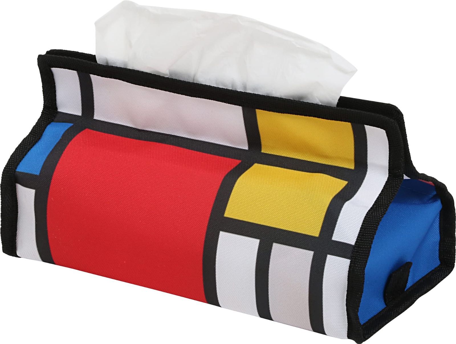 新着商品 ペーパータオルストッカー ペーパータオルホルダー 卓上収納 収納ケース ボックス カバー 壁掛け ティッシュホルダー 900-63 吊り下げ ループ付きで壁掛け W24.5×D11×H12cm コンポジション モンドリアン風 ティッシュケース