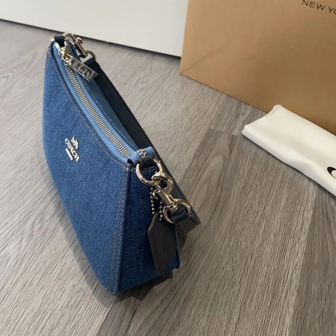 コーチ] ジーンズブルー ショルダーバッグ cak35 teri デニム 脇バッグ  