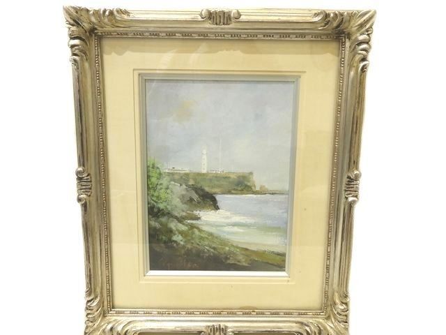 【美品】犬 絵画 ワイマラナー 額装 樹脂加工 アンティーク調 FUJICOLOR 木製額縁 M20 ワイド4切 | アサヌマネットショップ