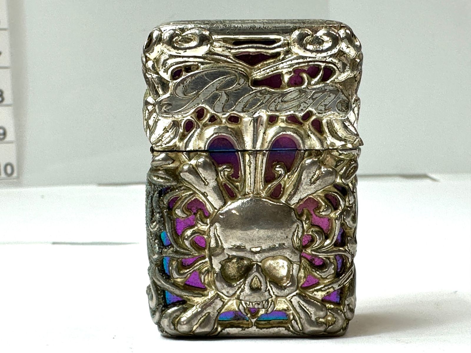 現状品 Roen Zippo ロエン ジッポライター スカル レインボー