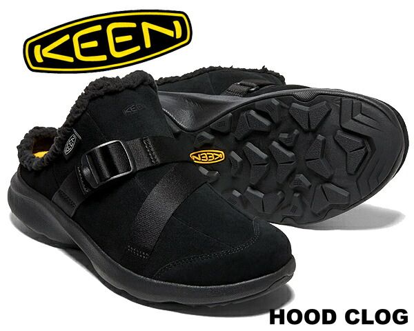 キーン フッド クロッグ KEEN HOOD CLOG BLACK|BLACK 1026800 ブラック スニーカー ミュール ウィンター サンダル アウトドア キャンプ