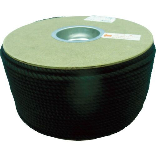 ユタカメイク ポリエステルロープ ドラム巻 ５φ ２００ｍ 黒