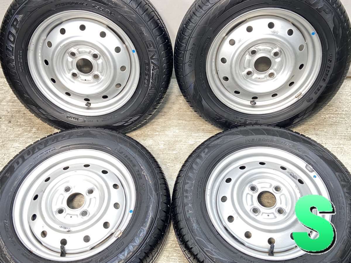 145|80R13 ダンロップ エナセーブ EC204 スズキ純正 13x4.0 100-4穴 タイヤ サマータイヤ ホイールセット 4本セット s13250601019