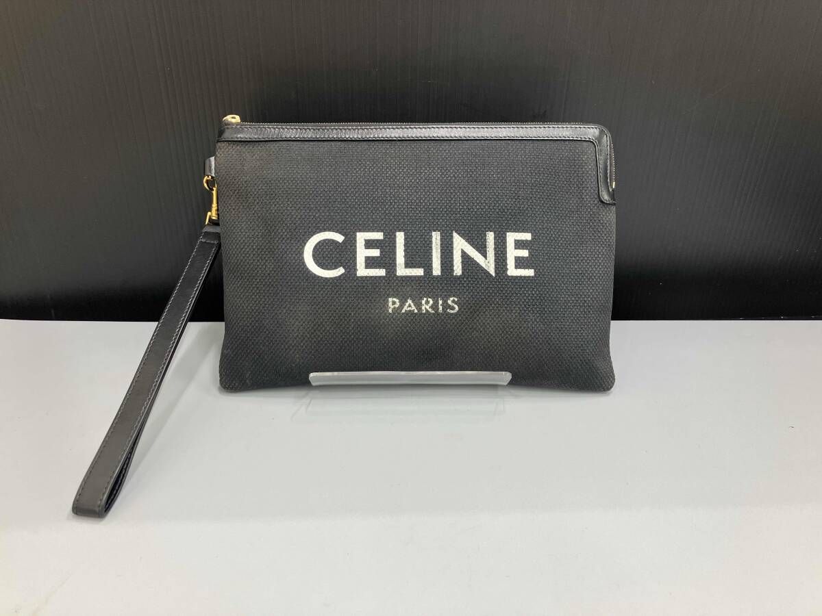 CELINE セリーヌ クラッチバッグ ロゴ ブランドロゴ 外寸目安W25H17 cm