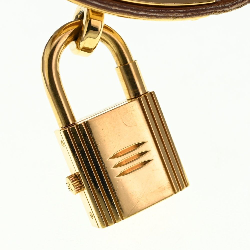 値下 エルメス HERMES ケリーウォッチ GP/レザー クォーツ レディース