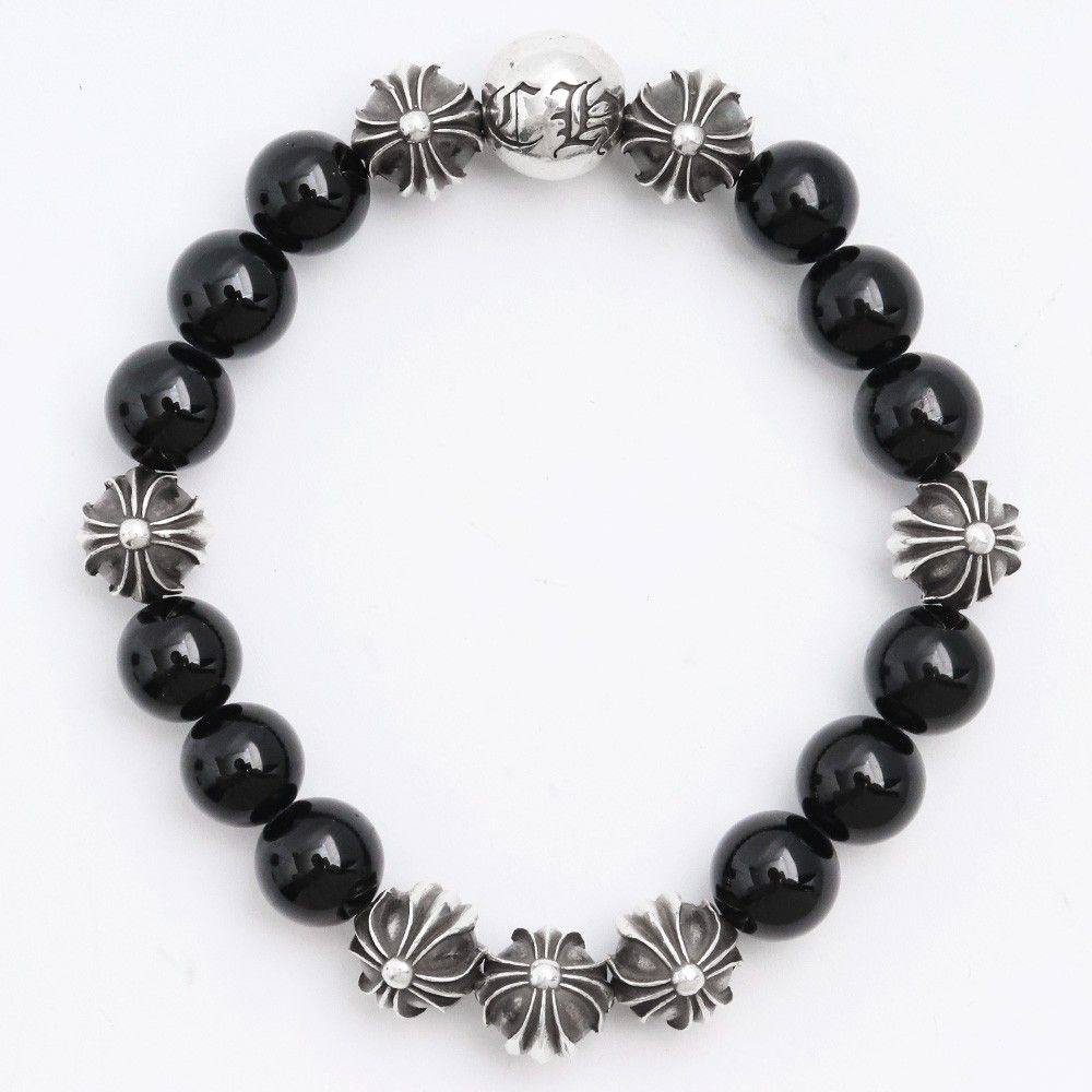 クロムハーツBEAD8 天然オニキス ビーズブレスレット10mm クロムハーツ