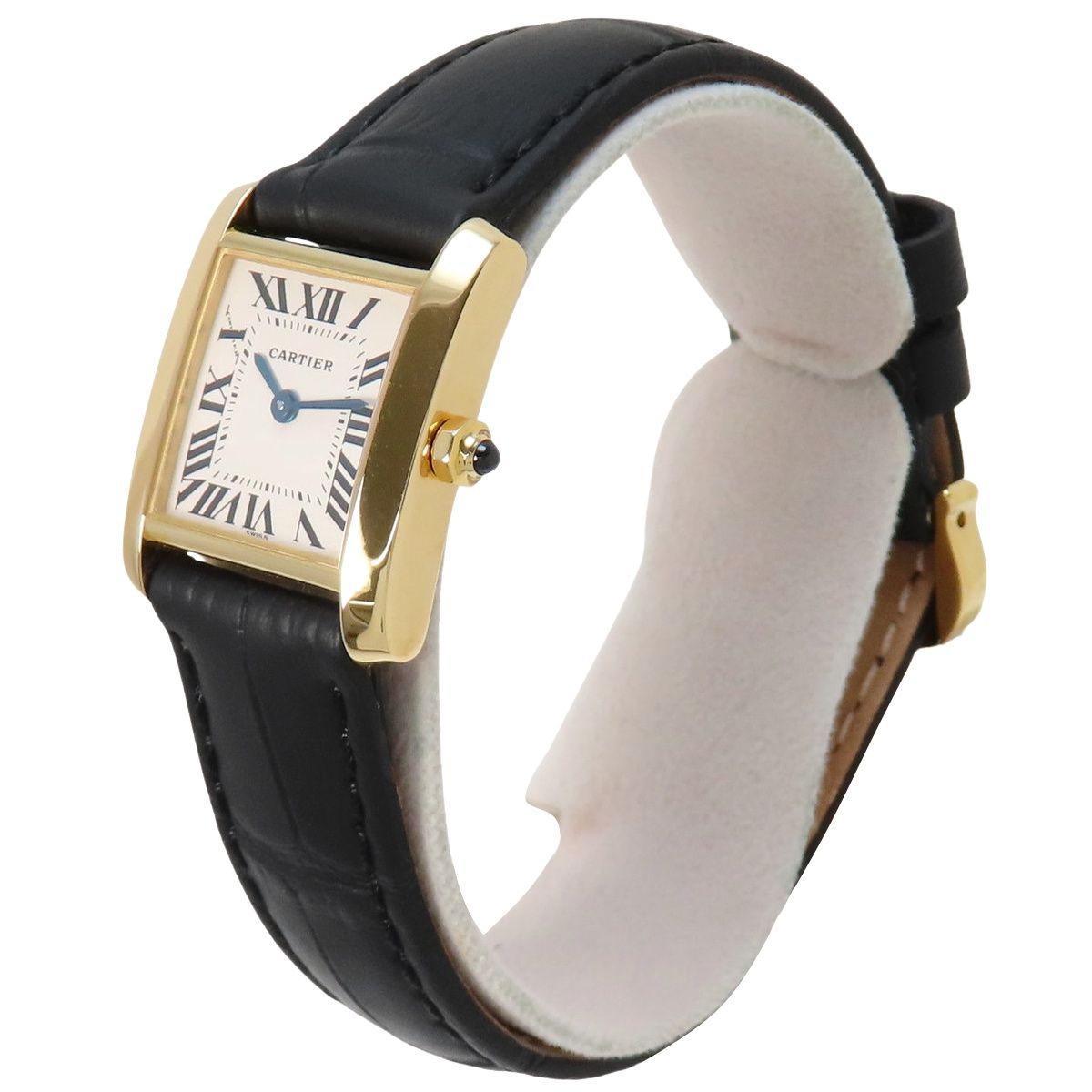カルティエ タンクフランセーズ SM W5000256 YG/レザー クオーツ  