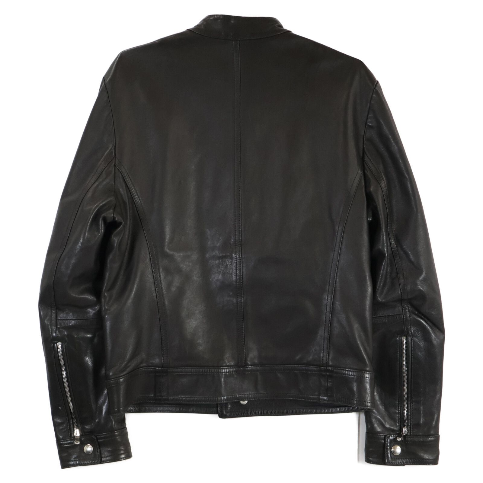 EMMETI エンメティー ブラック ANDREA ラム ナッパレザー 中綿入り シングルライダース EMMETI エンメティー ブラック ANDREA ラム ナッパレザー 中綿入り シングルライダース