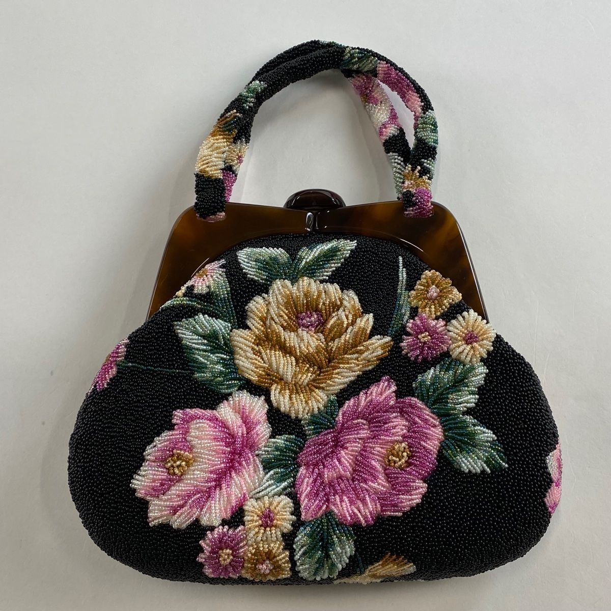 和装バッグ 優品 ビーズバッグ フォーマル 花唐草 幾何学模様 ビーズ