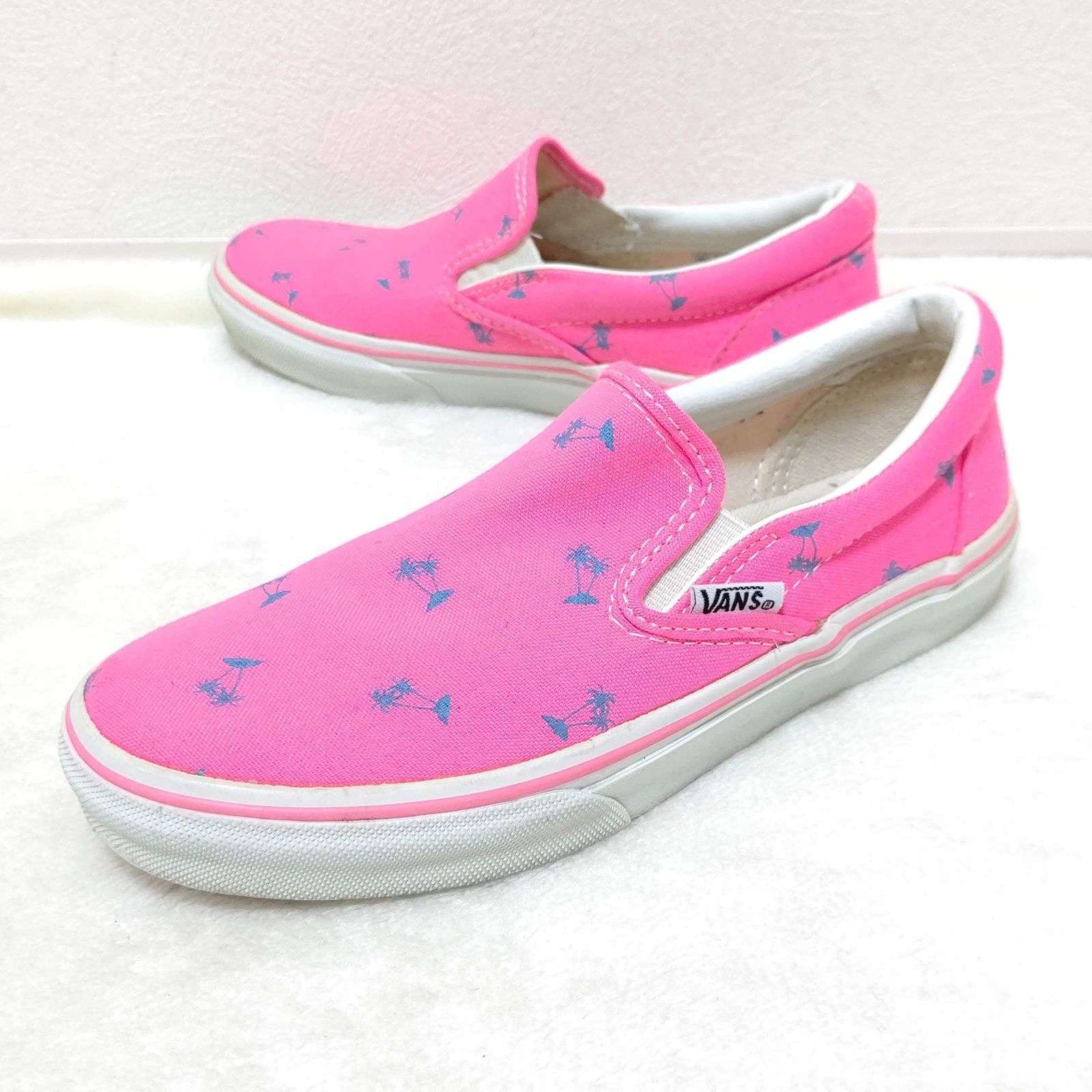 VANS】バンズ SLIP ON V98CL PALM 518453-0003 AD-JA 86029 ピンク 総