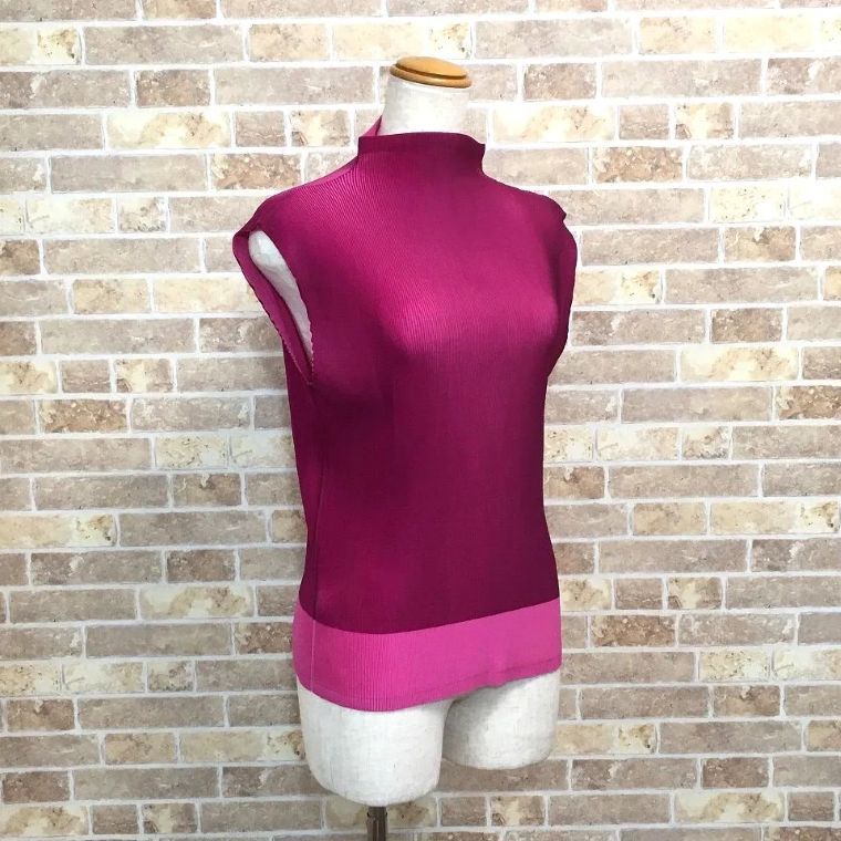 送料込み PLEATS PLEASE トップス 3 ピンク イッセイミヤケ 593