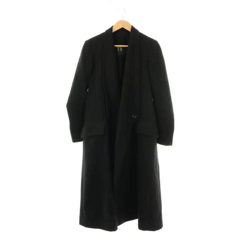 極美品 Y´s ワイズ ヨウジヤマモト ジップ ロング ウール コート