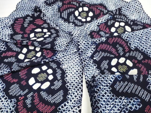 平和屋本店 上 夏物 浴衣 有松鳴海絞り 反物 着尺 花繋ぎ 綿 DZAA11473kh5