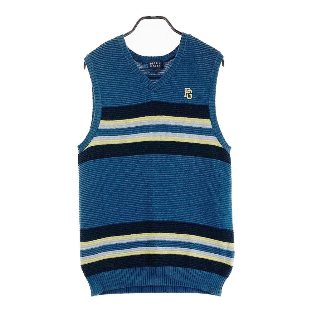 美品 PEARLY GATES ケーブル編み ノースリーブベスト サイズ5 美品