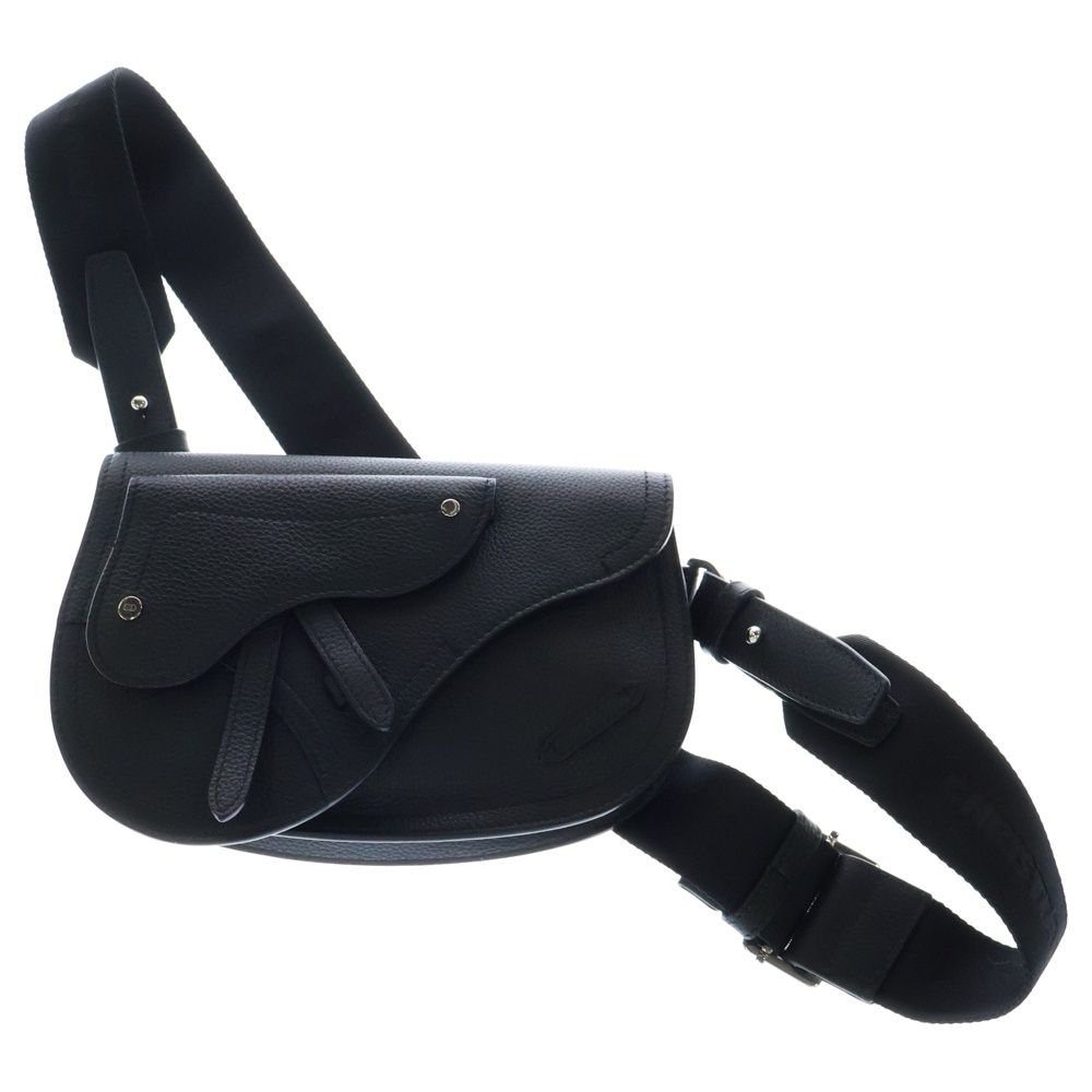 DIOR ディオール サドルポーチ オールレザー ショルダーバッグ ブラック 1ADPO095YMJ