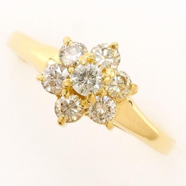 K18YG リング ring 指輪 9号 ダイヤ 0.50 総重量約2.2g