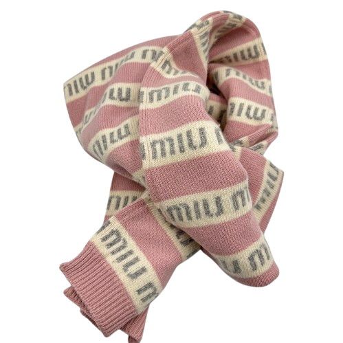 MIUMIU ミュウミュウ マフラー ピンク - メルカリ