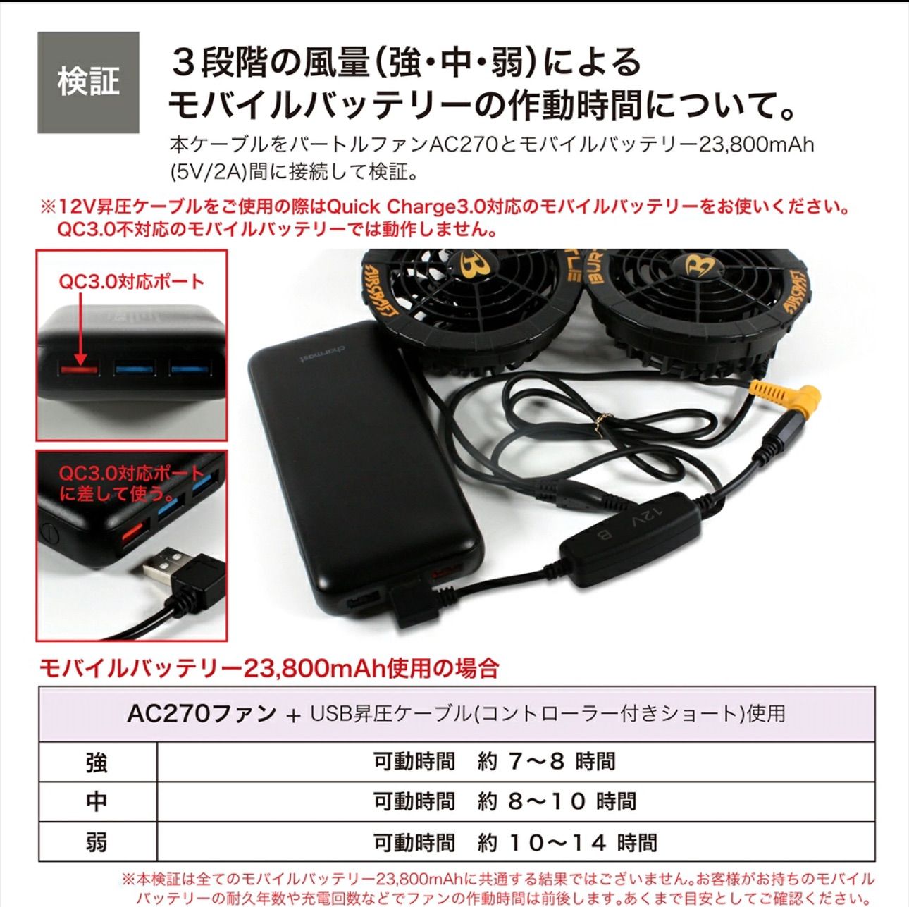 バートル 空調服 12V USB昇圧 アダプター L型 12V DC12V
