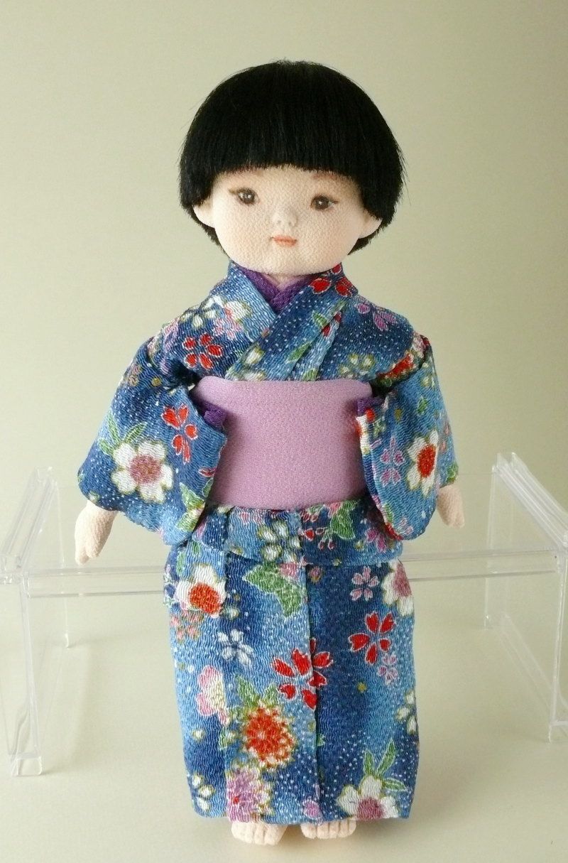 赤ちゃん人形 創作人形 縮緬貼りハンドメイド 市松人形 抱き人形 創作人形 赤ちゃん市松 縮緬貼りハンドメイド