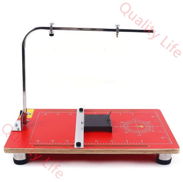 スチロールカッター 電熱線 卓上 発泡スチロールカッター 温度調節0～500℃ 角度調整 目盛り付き 切断高さ34CM 熱線カッター テーブル作業台 発泡体|真珠綿|KTボード|押し出しボード|低密度スポンジなどの切断に 38*58cm