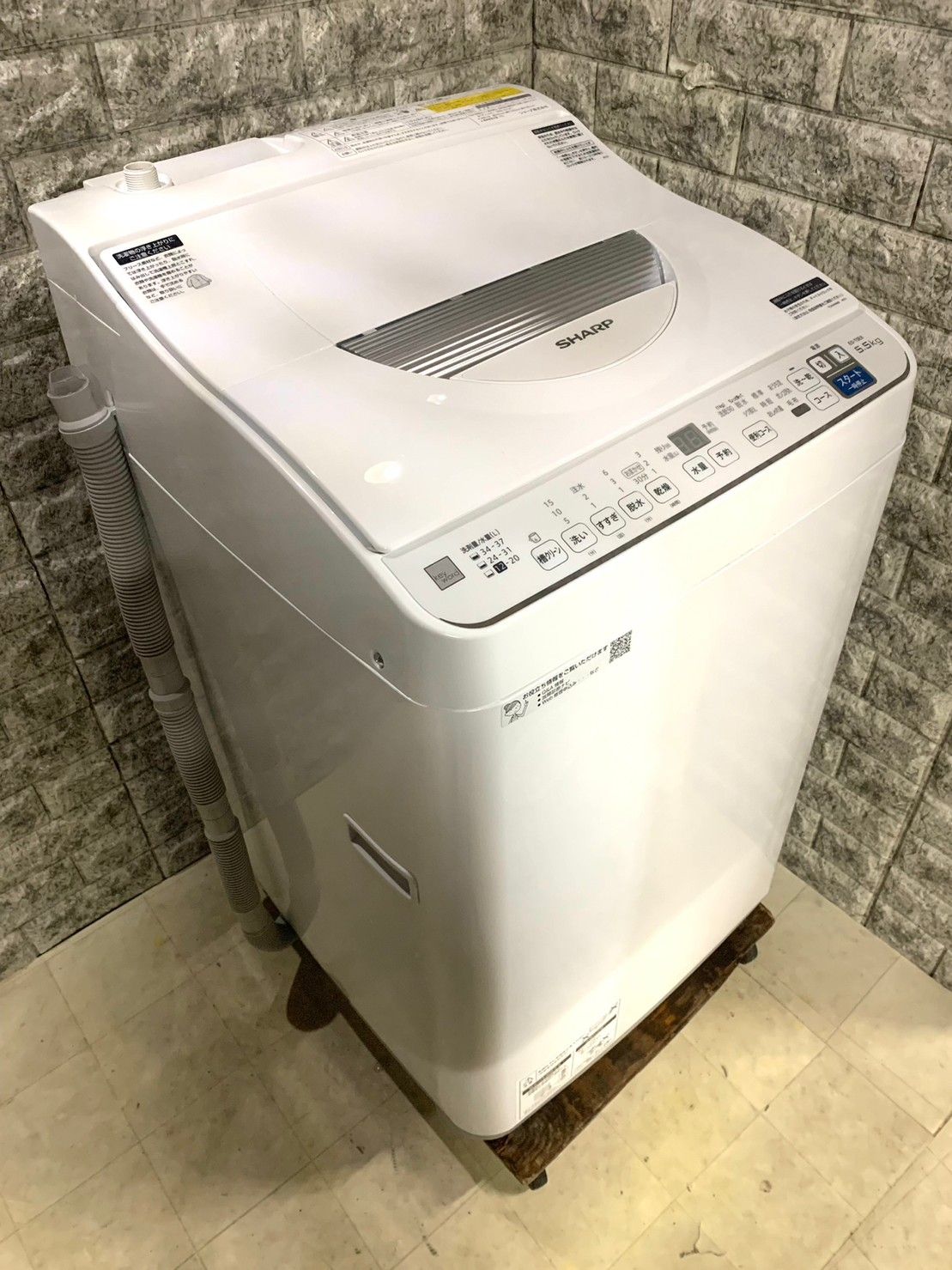 セール新品SHARP 洗濯機 ES-T5E8-KW 5.5kg 2021年製 G589 洗濯機