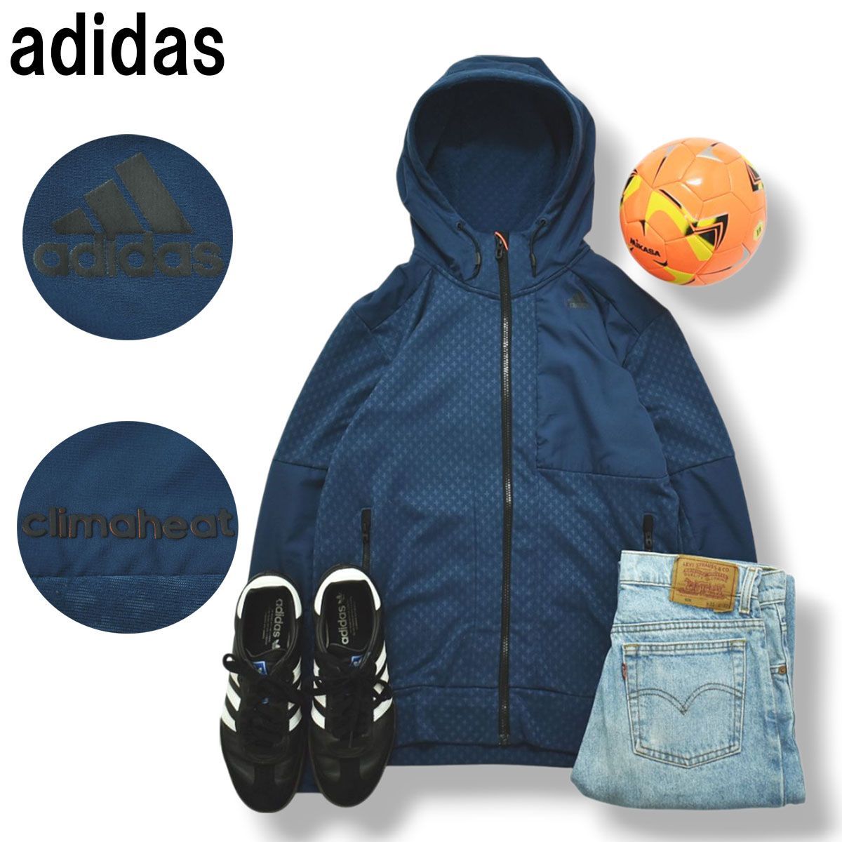 定番】 アディダス adidas クライマヒート CLIMAHEAT ジップ パーカー 