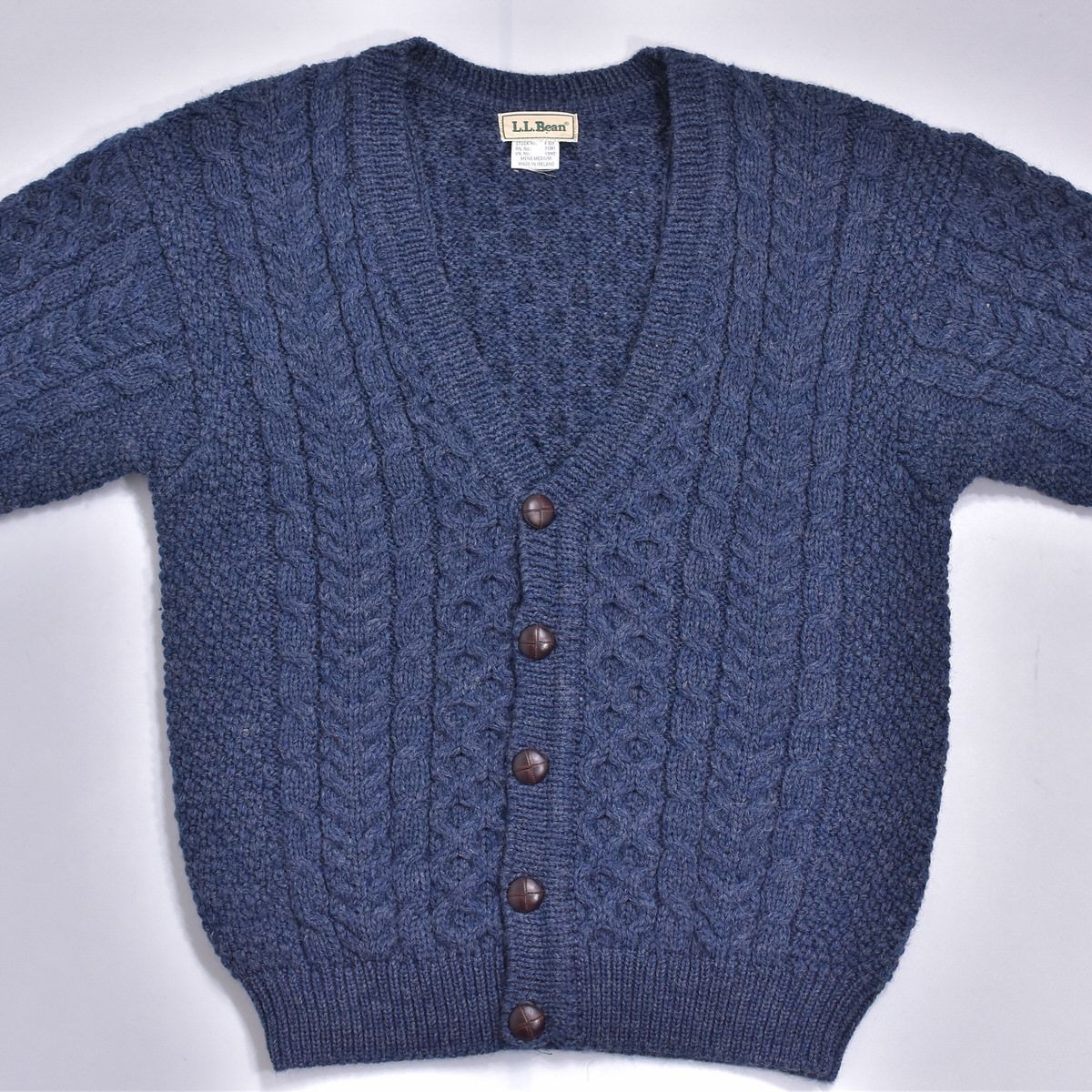 80s アイルランド製 L.L.Bean エルエルビーン アランニット 