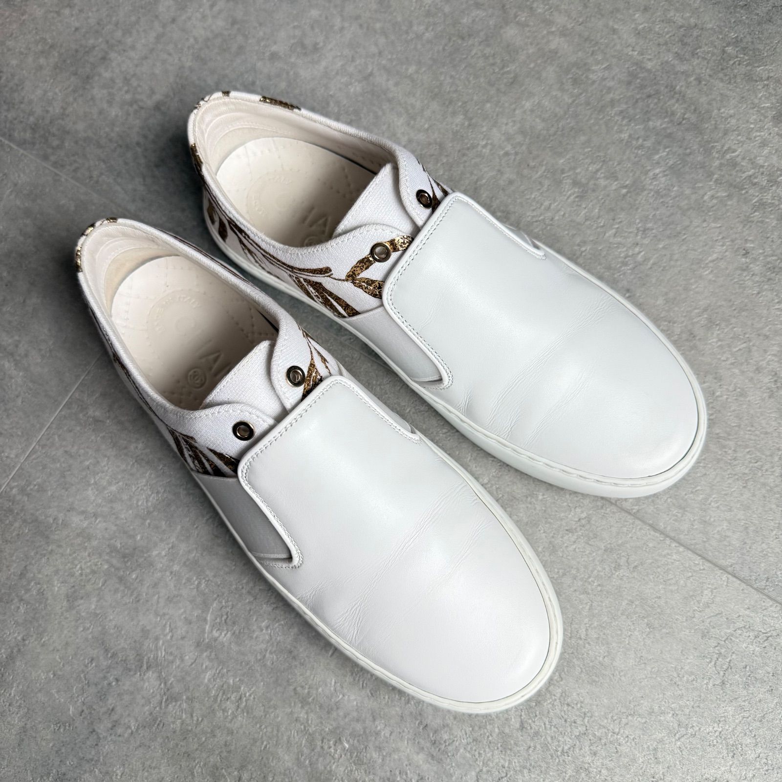 極美品 希少 CHANEL シャネル ココマーク レザー ホワイト ゴールド 花 