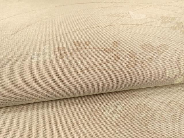 平和屋着物＊夏物 九寸名古屋帯 草花文 銀糸 正絹 逸品 CAAW5506fb