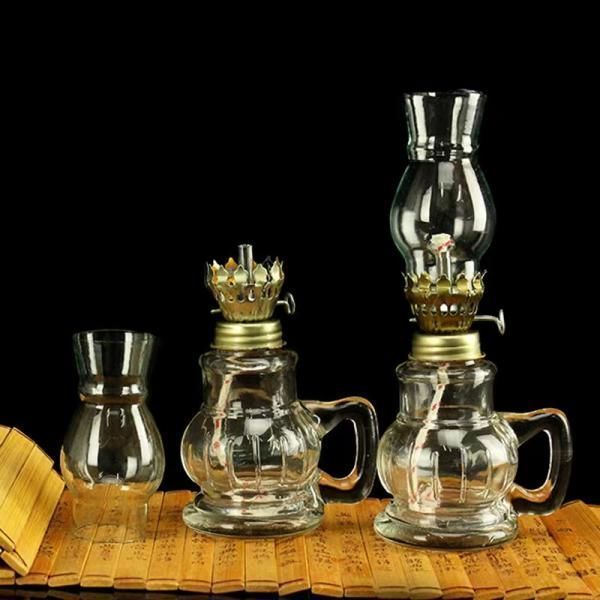 新品・未使用】オイルランプ ガラス レトロ アンティーク