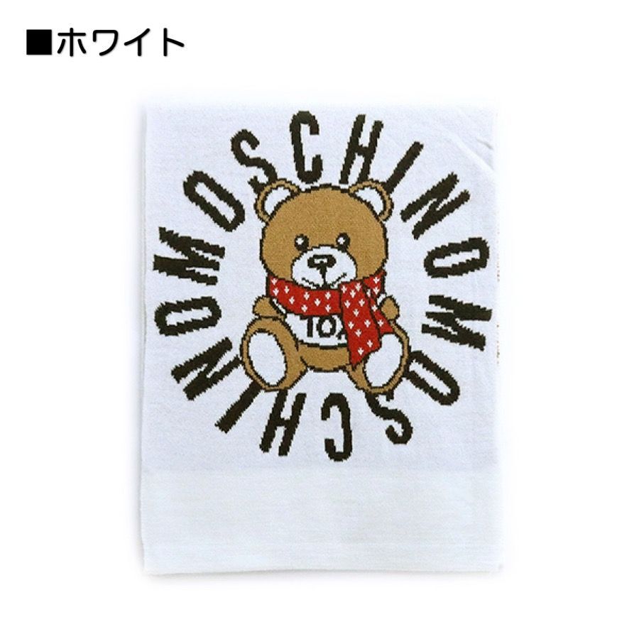 全5色 モスキーノ MOSCHINO マフラー テディベア ロゴ 刺繍 レディース アイボリー ホワイト 人気 ブランド おしゃれ 誕生日 記念 プレゼント ギフト
