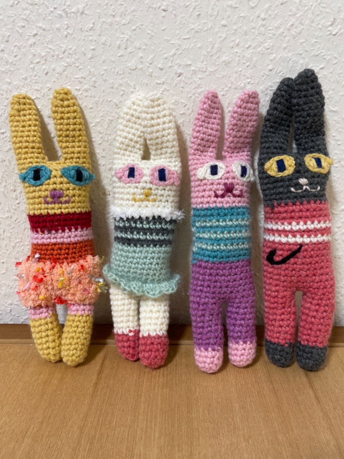 高品質 あみぐるみ ウサギ 着せ替えあみぐるみうさぎ」の作り方＃1