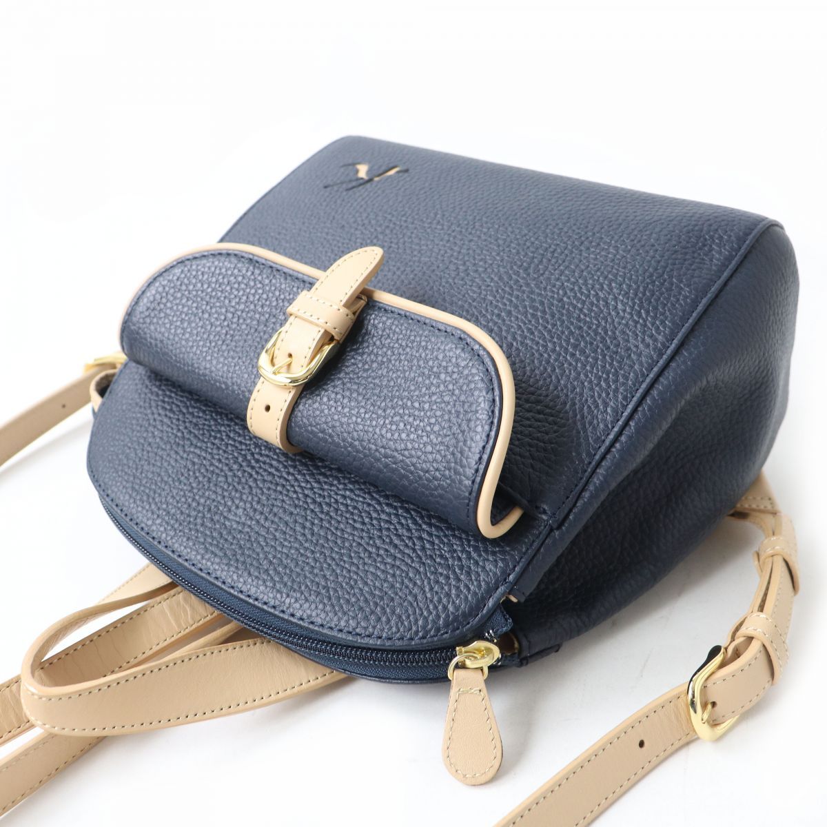 極美品△Kitamura キタムラ Kロゴデザイン 入り オールレザー