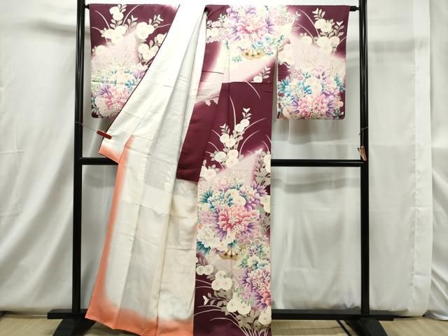 平和屋着物○訪問着 花車文 暈し染め 正絹 逸品 未使用 CAAU2951yc