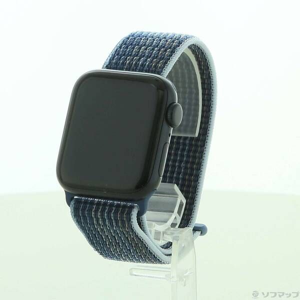 〔 品〕 Apple Watch SE 第2世代 GPS 40mm ミッドナイトアルミニウムケース ストームブルースポーツループ 258