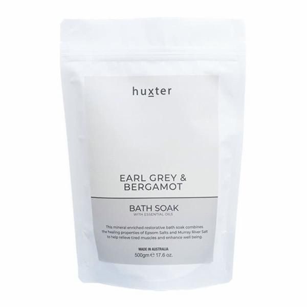 Huxter ハクスター バスソーク アールグレイ＆ベルガモット 500g エプソムソルト 古代塩入浴料 マレーリバーソルト バスソルト サステナブル  オーストラリア製